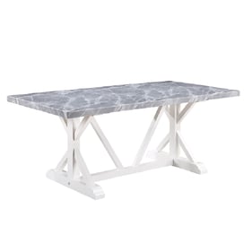 Acme Furniture Hollyn White Engineering Stone Top Dining Table