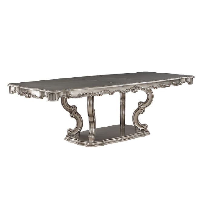 Acme Furniture Ariadne Antique Platinum Pedestal Dining Table ACM-DN02281