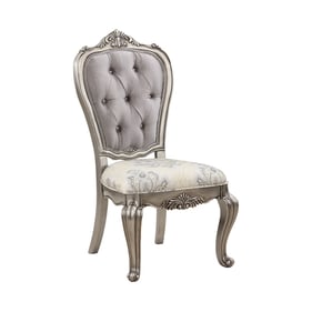 2 Acme Furniture Ariadne Antique Platinum Side Chairs