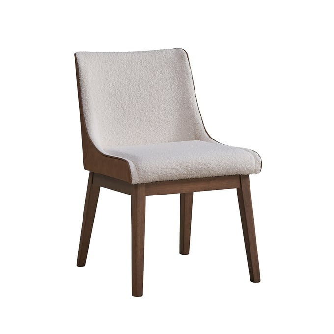 2 Acme Furniture Ginny White Brown Walnut Side Chairs ACM-DN02308