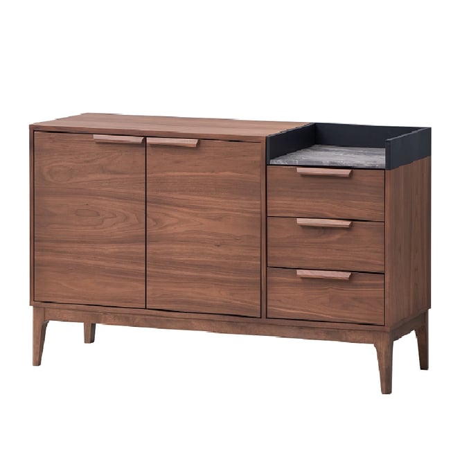 Acme Furniture Bevis Walnut Engineered Stone Top Server ACM-DN02419