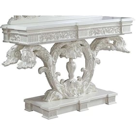 Acme Furniture Vanaheim Antique White Sofa Table