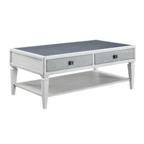 Acme Furniture Katia Rustic Gray Weathered White Coffee Table