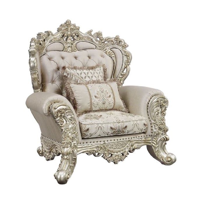 Acme Furniture Danae Champagne Gold Chair with Pillows ACM-LV01195