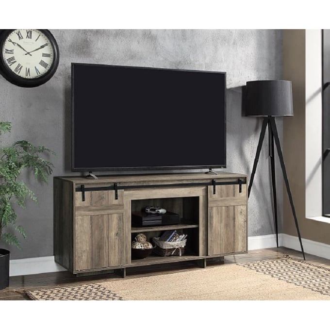 Acme Furniture Bellarosa Gray Washed TV Stand ACM-LV01440