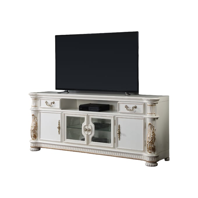 Acme Furniture Vendome II Antique Pearl TV Stand ACM-LV01521