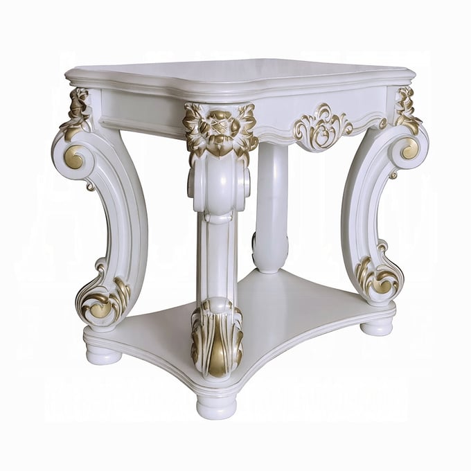 Acme Furniture Vendome Antique Pearl Rectangular End Table ACM-LV01527