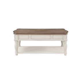 Acme Furniture Florian Oak And Antique White Coffee Table With Lift Top