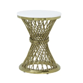 Acme Furniture Fallon Gold Stone Top End Table