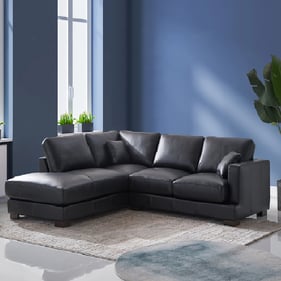 Acme Furniture Geralyn Black Sectional Sofa with 2 Pillows