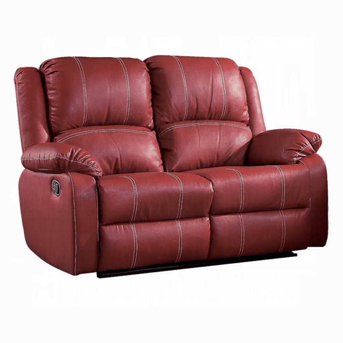 Acme Furniture Zuriel Red PU Motion Loveseat ACM-LV52151