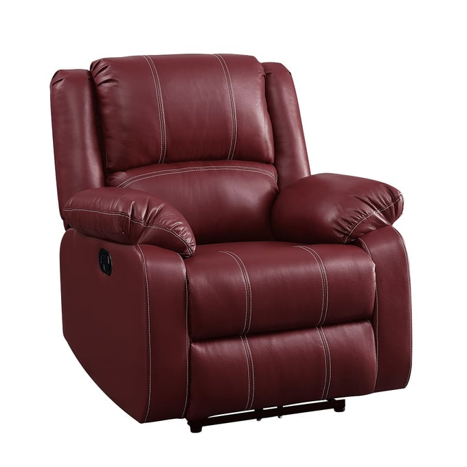 Acme Furniture Zuriel Red PU Motion Rocker Recliner ACM-LV52152