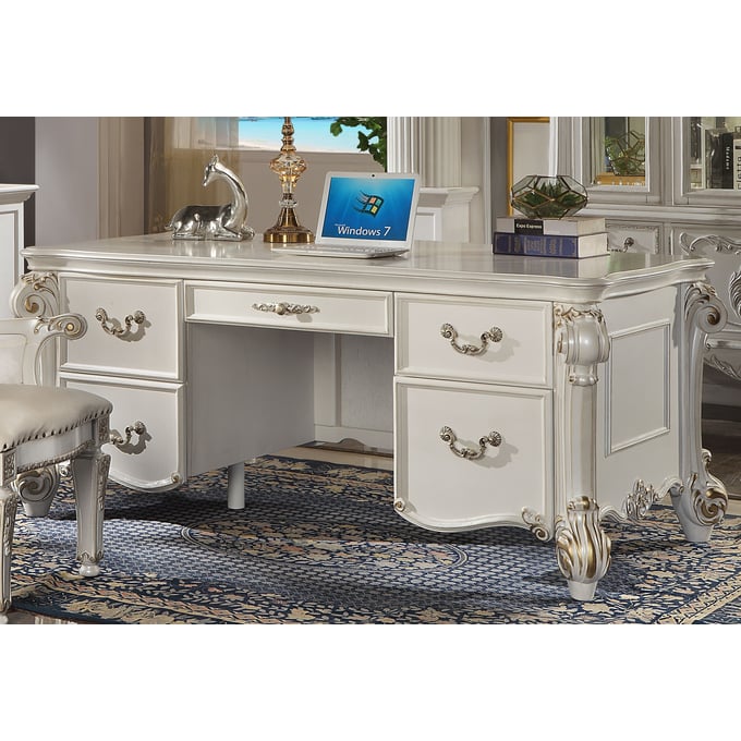 Acme Furniture Vendome Antique Pearl Writing Desk ACM-OF01517