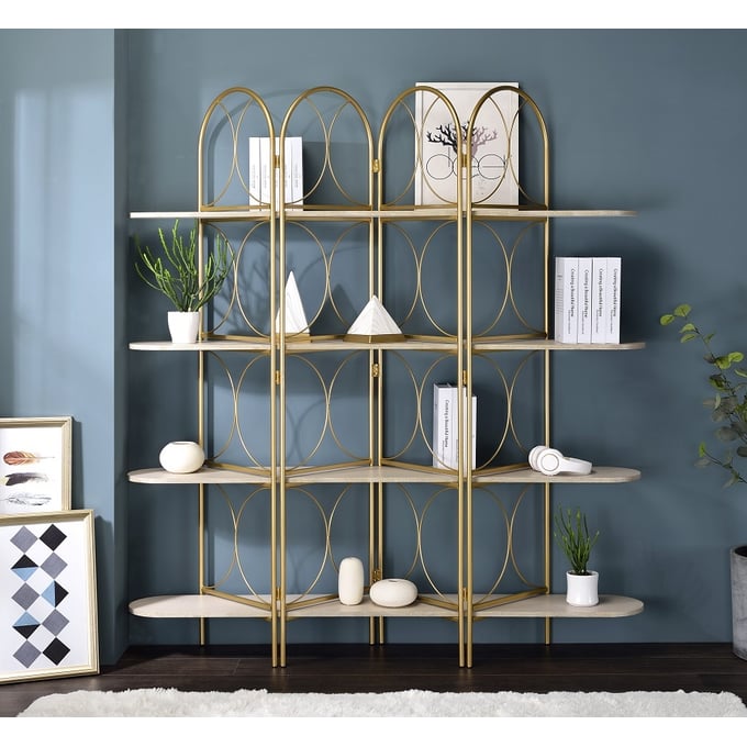 Acme Furniture Altair Gold Bookshelf | The Classy Home