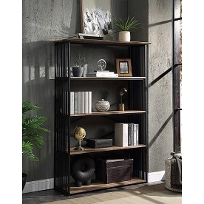 Acme Furniture Zudora Oak Sandy Black Bookshelf | The Classy Home