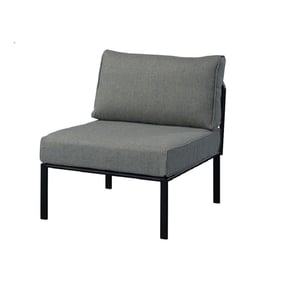 Acme Furniture Rajni Gray Black Patio Armless Chair