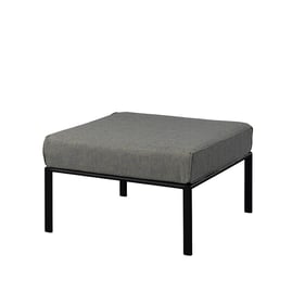 Acme Furniture Rajni Gray Black Patio Ottoman