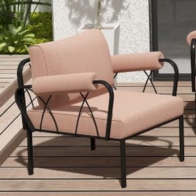 Acme Furniture Rajni Pink Black Patio Arm Chair