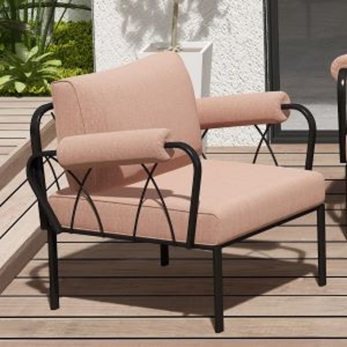 Acme Furniture Rajni Pink Black Patio Arm Chair ACM-OT01766