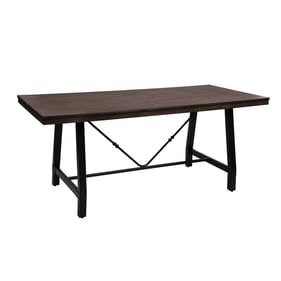 Acme Furniture Mariatu Oak Black Dining Table