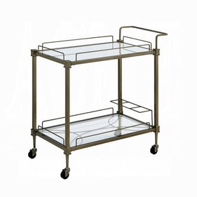 Acme Furniture Aditya Antique Brass Serving Cart