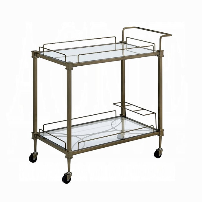 Acme Furniture Aditya Antique Brass Serving Cart ACM-AC02597