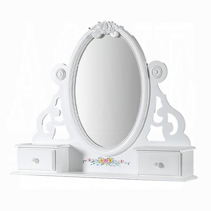 Acme Furniture Flora White Jewlery Mirror ACM-BD01640