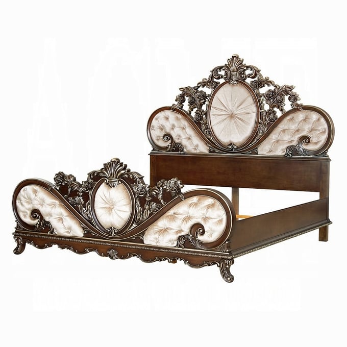 Acme Furniture Devany Cream Cherry King Bed ACM-BD03061EK