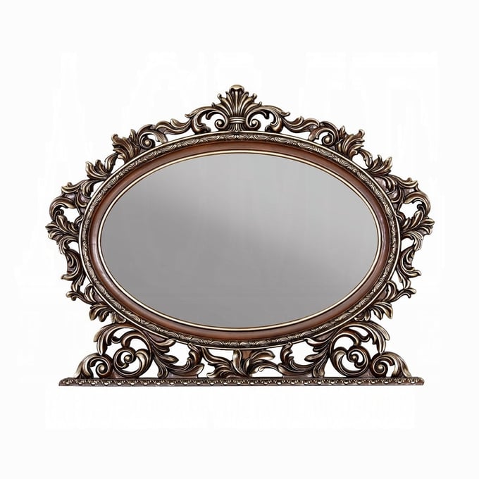 Acme Furniture Devany Cherry Oval Mirror ACM-BD03064