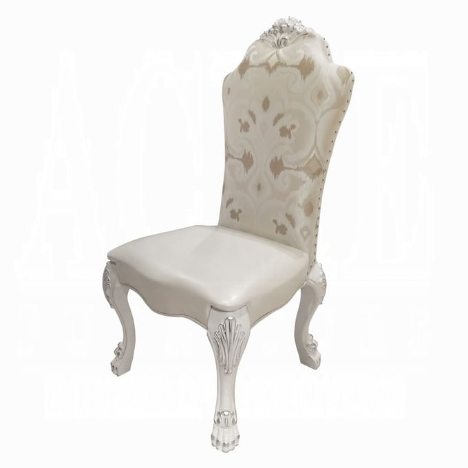 2 Acme Furniture Dresden Bone White Side Chairs ACM-DN02242