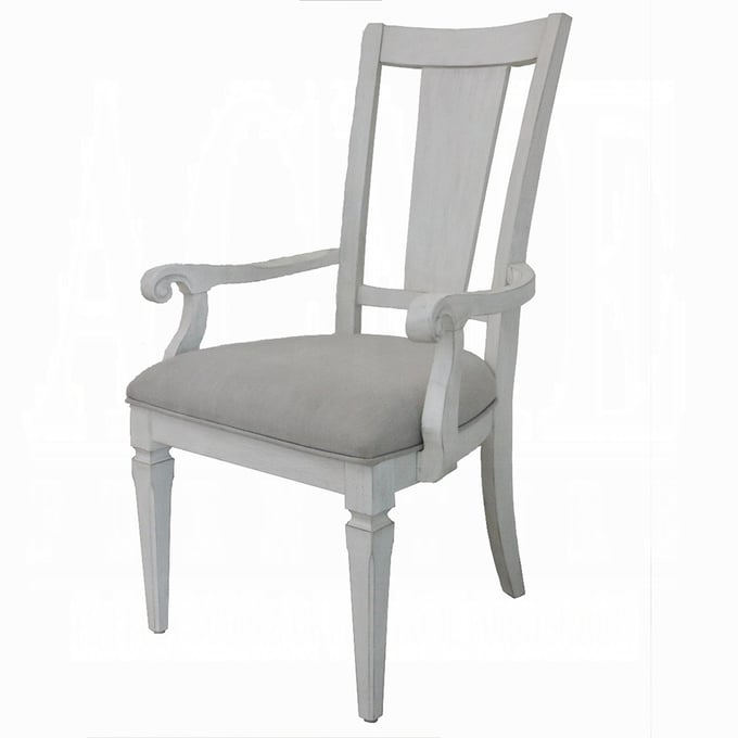 2 Acme Furniture Katia Light Gray Arm Chairs ACM-DN02488