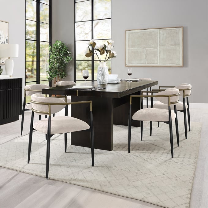 Acme Furniture Jaramillo Beige 7pc Dining Room Set ACM-DN0269-DR-S3