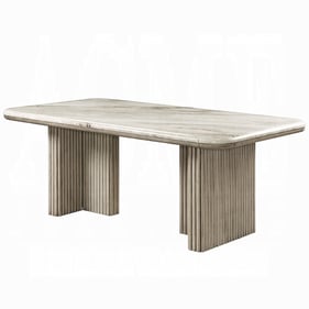 Acme Furniture Charity Natural Gray Oak Dining Table