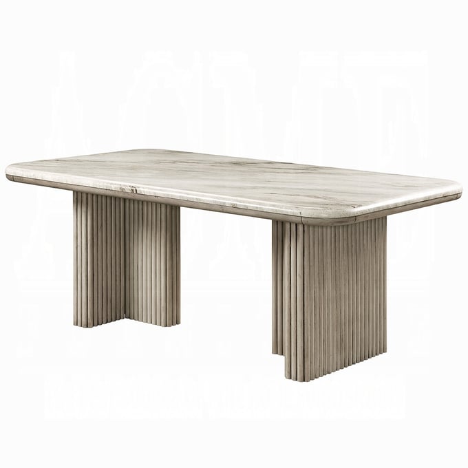 Acme Furniture Charity Natural Gray Oak Dining Table ACM-DN03085