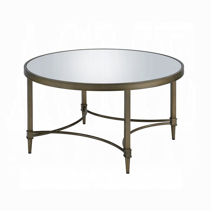 Acme Furniture Aditya Antique Brass Coffee Table ACM-LV02735