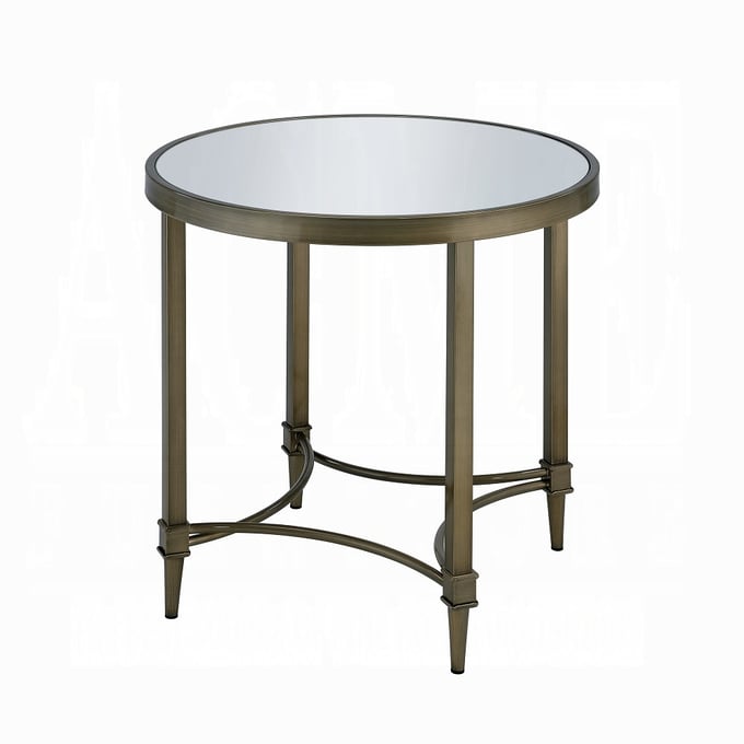 Acme Furniture Aditya Antique Brass End Table ACM-LV02736