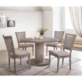 Acme Furniture Gabrian Beige Reclaimed Gray 5pc Dining Room Set