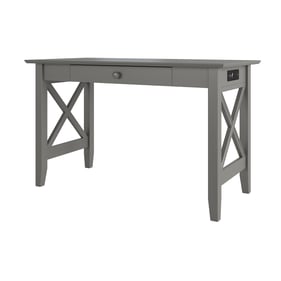 AFI Furnishings Lexi Grey Desk with Drawer and Charging Station