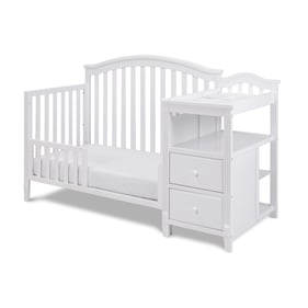 AFG Baby Furniture Kali White 4 in 1 Crib And Changer with Toddler Guard Ra...