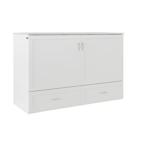 AFI Furnishings Hamilton White Queen Murphy Chest Bed with Mattress and Bui...