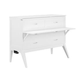 AFI Furnishings Daphne White Full Murphy Desk Bed with Built In Charging