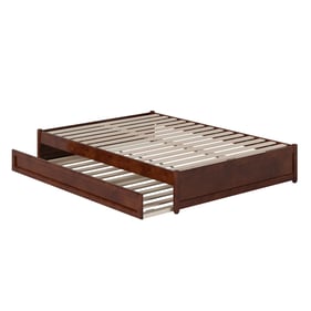 AFI Furnishings Barcelona Walnut Full Panel Platform Bed with Twin Trundle