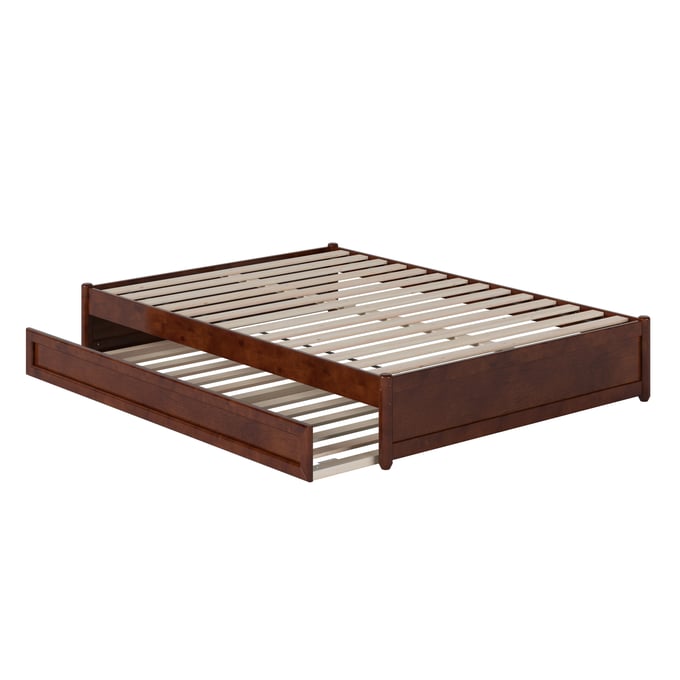 AFI Furnishings Barcelona Walnut Full Panel Platform Bed with Twin Trundle AR7888234