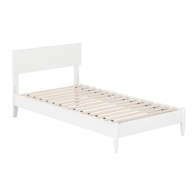 AFI Furnishings Aria White Twin Low Profile Platform Bed AR8178022