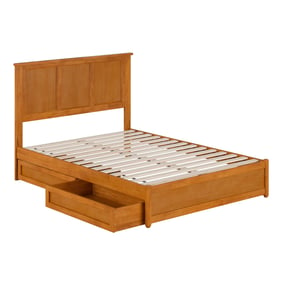 AFI Furnishings Felicity Light Toffee Full Platform Bed with Panel Footboar...