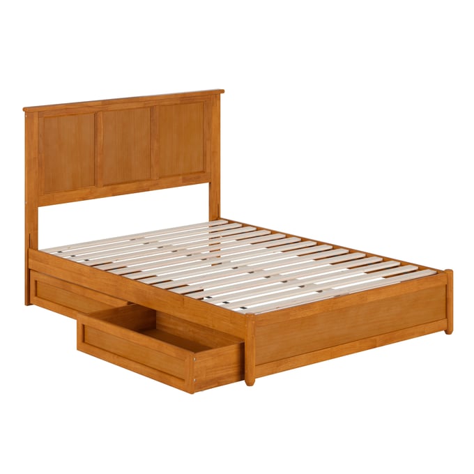 AFI Furnishings Felicity Light Toffee Full Platform Bed with Panel Footboard and Storage Drawers AR868713T