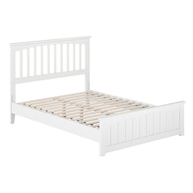 AFI Furnishings Becket White Full Low Profile Platform Bed with Matching Fo...