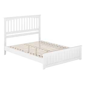 AFI Furnishings Becket White Queen Low Profile Platform Bed with Matching F...