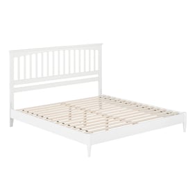 AFI Furnishings Becket White King Low Profile Platform Bed