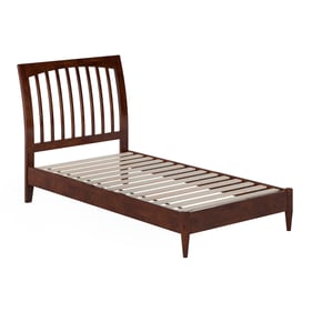 AFI Furnishings Orleans Walnut Twin Low Profile Sleigh Platform Bed